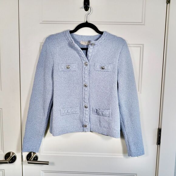 H&M Cardigan Powder Blue Knit‎ Sweater Size Small - Picture 3 of 7